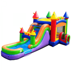 IMG 4672 1709512880 Mega Rainbow Bounce House With Slide